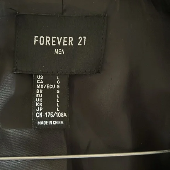 Men's Black Leather Jacket - Picture 3 of 3